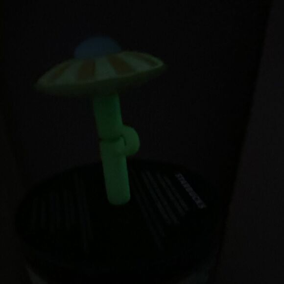 Starbucks 2024 Halloween UFO Glow in the Dark Tumbler with UFO straw topper - Picture 6 of 10